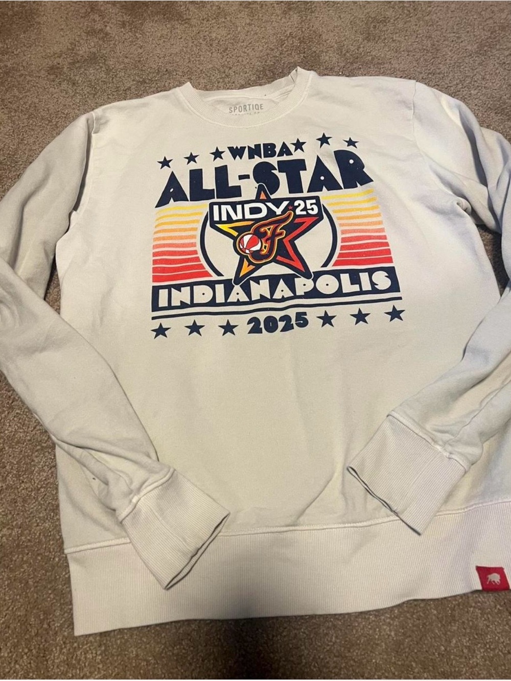 WNBA All-Star Indianapolis 2025 White Crewneck Sweatshirt